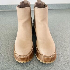 Tan MIA Faux Leather Ankle Boots